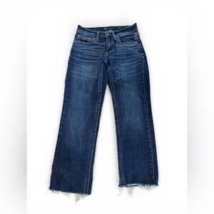 BKE Dark Blue Jake Straight Jeans Size 30 x 30 Frayed Hem